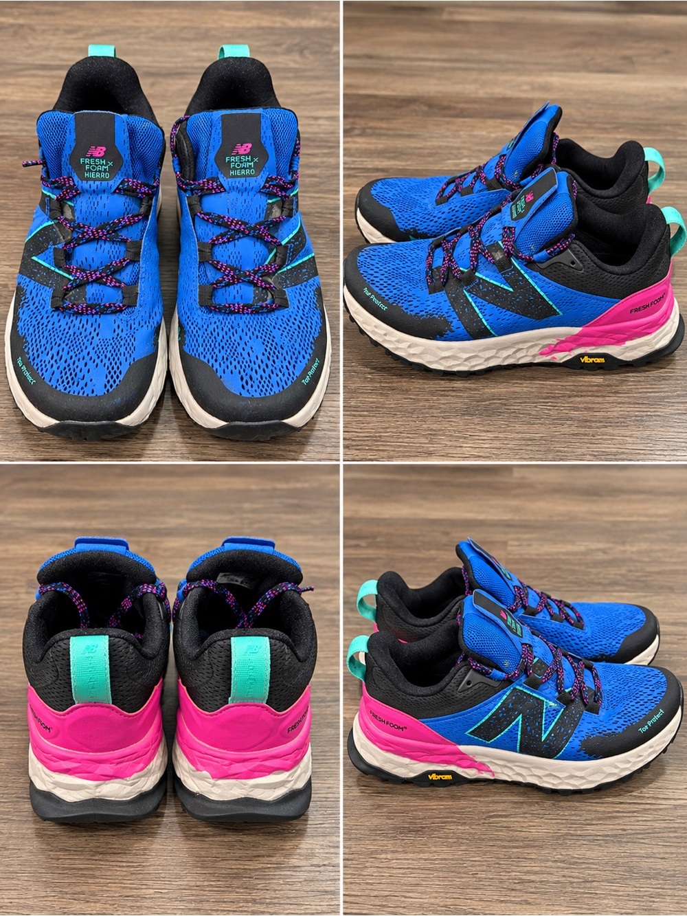 New Balance Blue and Pink Trail Sneakers